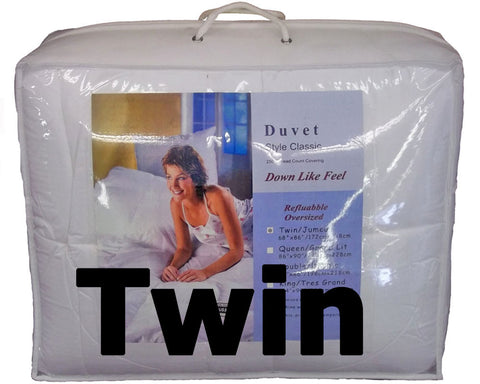 Synthetic Down Like Duvet - Twin Size (66" x 86") - HomeTex.ca