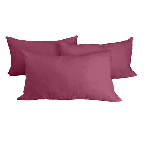Decorative Pillow Form 12" x 24" (Polyester Fill) - Wine Premium Cover