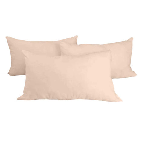 Decorative Pillow Form 12" x 20" (Polyester Fill) - Beige Premium Cover