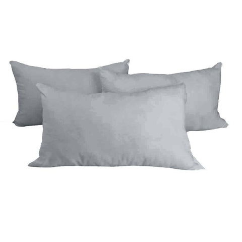 Decorative Pillow Form 12" x 18" (Polyester Fill) - Light Grey Premium Cover