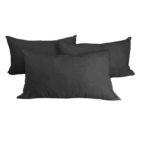 Decorative Pillow Form 14" x 20" (Polyester Fill) - Black Premium Cover