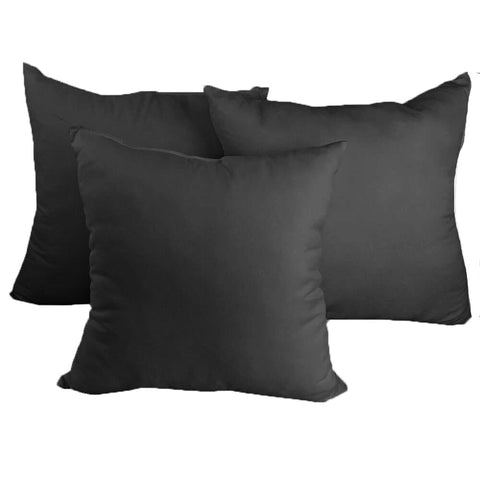 Decorative Pillow Form 26" x 26" (Polyester Fill) - Black Premium Cover