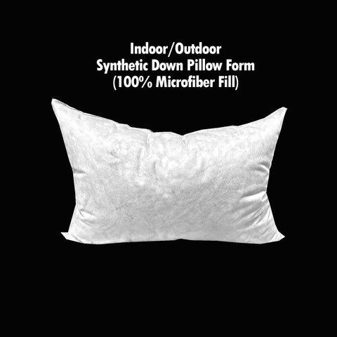 Indoor/Outdoor Synthetic Down Pillow Form 13"x21" (100% Microfiber Fill)