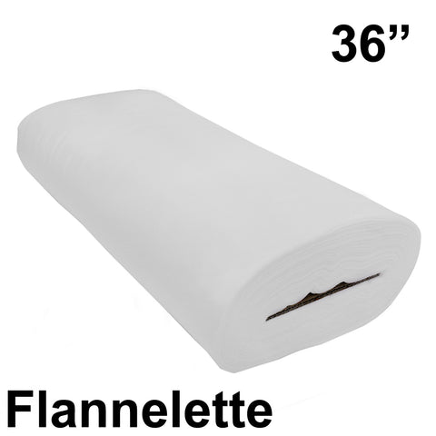 White Cotton Flannelette 36" wide - HomeTex.ca