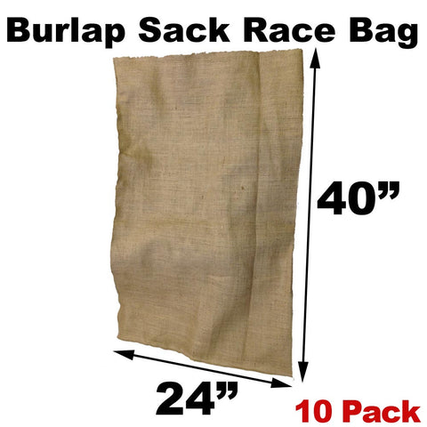 Burlap Bags for Sack Races - 24" x 40" Adult Size (10 Pack) - HomeTex.ca
