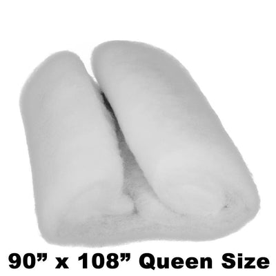 Thermal bonded quilt batting, queen size 90x108 (2,29m x 2,74m)