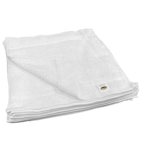 Dz. White Face Cloths Face Towels 12" x 12" - 1 lb/dz