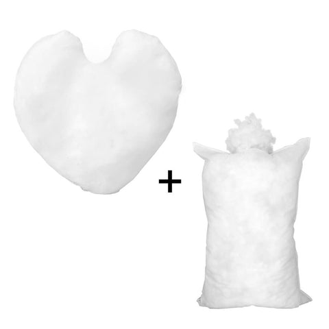 Microfiber Pillow Shell / Cover - 18" Heart Shaped for printing and sublimation + 1 LB Stuffing