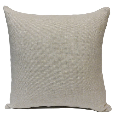 Blank Sublimation Linen-Look Pillow Cover - 16” x 16” with 14" wide zipper - HomeTex.ca