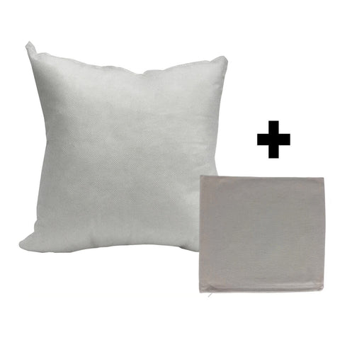Pillow Form 22" x 22" (Polyester Fill) + Canvas Cover Bundle - HomeTex.ca