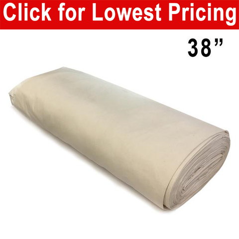 Unbleached Cotton Muslin 38"  x 5 Yards - HomeTex.ca