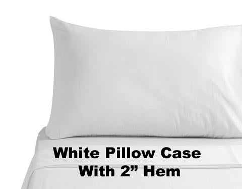 Pair of White Pillow Cases - Standard Size - HomeTex.ca